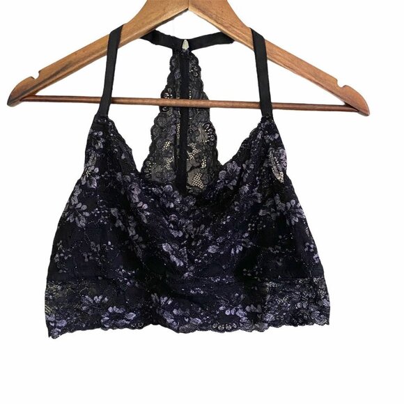 Maurices Women's Black Lace Unlined Racerback Adjustable Strap Bralette Size 0X - Picture 1 of 6